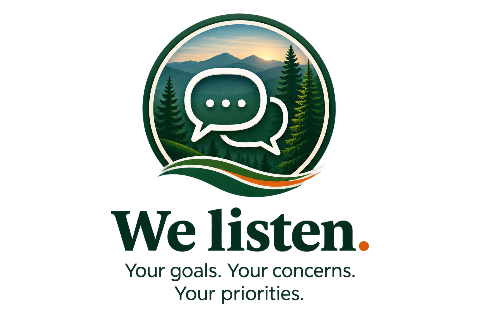Illustration representing OSHS listening to a homeowner's goals, concerns, and priorities